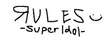 a drawing of the words avles super idol on a white background