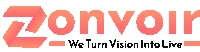 the logo for zonvoir says we turn vision into live