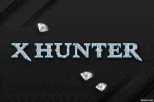 the name xhunter is surrounded by diamonds on a dark background