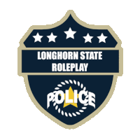 a longhorn state roleplay badge with a yellow star in the center