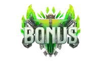 the word bonus is on a white background with green leaves