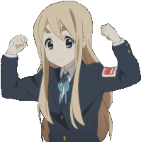 a girl with long blonde hair is flexing her muscles and has a patch on her sleeve that says ' pilot '