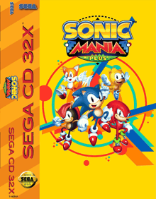 a sega cd32x sonic mania plus video game cover
