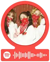 a spotify sticker with three women wearing bandanas