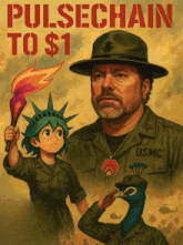 a painting of a man in a usmc uniform holding a torch