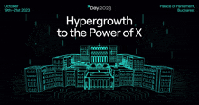 a poster for hypergrowth to the power of x on october 19th - 21st 2023