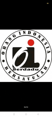 a logo for orang indonesia bersatulah with a red circle in the middle