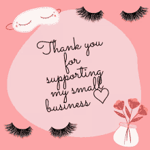 a thank you for supporting my small business sign