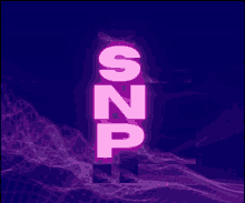 a purple background with the letters snp in pink