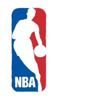 a logo for the nba with a silhouette of a man on it