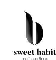 a logo for sweet habit coffee culture with a letter b