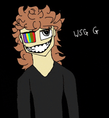 a drawing of a person with wsg written on the bottom right