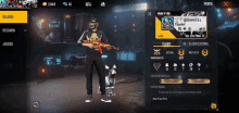 a man is holding a gun in a free fire game