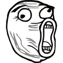 a black and white drawing of a cartoon face with a big mouth and big eyes .