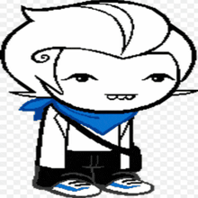 a cartoon character is holding a shovel with dirt pouring out of it