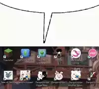 a screenshot of a computer screen with icons for tales of zestiria and the sims