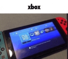 a picture of a nintendo switch next to a picture of an xbox