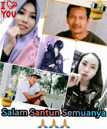 a collage of people with the words " salam santun semuanya " on the bottom