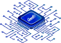 a drawing of a computer chip with the word conecto on it