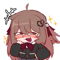 a cartoon drawing of a girl with a heart on her hair