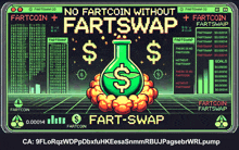 a poster that says no fart coin without fartswap