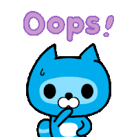 a cartoon cat with a surprised look on his face and the word oops below it