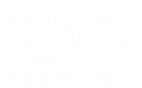 a white background with the words `` we help you create the best sports experiences ''