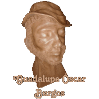 a statue of a man with the name guadalupe oscar burgos on it