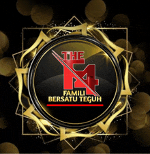 a logo for the k4 family bersatu teguh with a black background