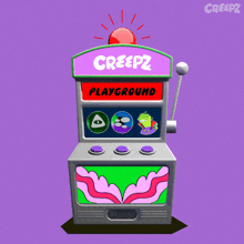 a machine that says creepz playground on the top