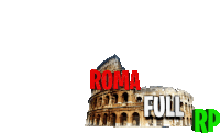 a picture of the colosseum with the words roma full rp