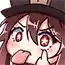 a cartoon girl wearing a top hat is making a funny face with her tongue out .