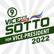 a poster for vicente sotto for vice president 2022