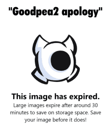 an image has expired and says " goodpea2 apology " on the bottom