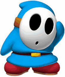 shy guy is a cartoon character from the video game mario bros .