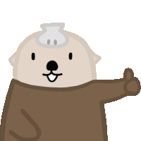 a cartoon of an otter giving a thumbs up sign