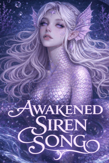 a book cover for awakened siren songo shows a mermaid with purple hair