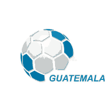 a blue and white soccer ball with the word guatemala on the bottom