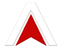 white letter a with a red arrow pointing upwards