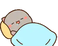 two cats are sleeping next to each other on a bed .