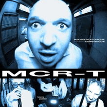 a man 's face is shown on the cover of a mcr-t album