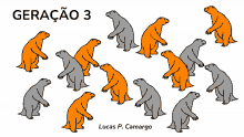 a drawing of a group of bears with the words geracao 3 on the bottom