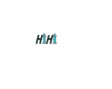 the word hi hi is on a white background .