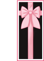 a pink bow is on a black background