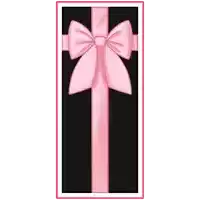 a pink bow is on a black background