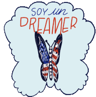 a drawing of a butterfly with the words soy un dreamer