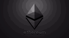 an ethereum logo on a dark background