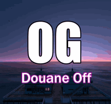 a picture of a pier with the words og douane off on it