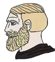 a drawing of a man with a beard