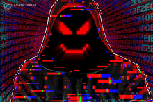 a person in a hooded jacket with a red face and the words cointelegraph in the corner